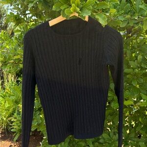 Black Cable Knit Women's Sweater